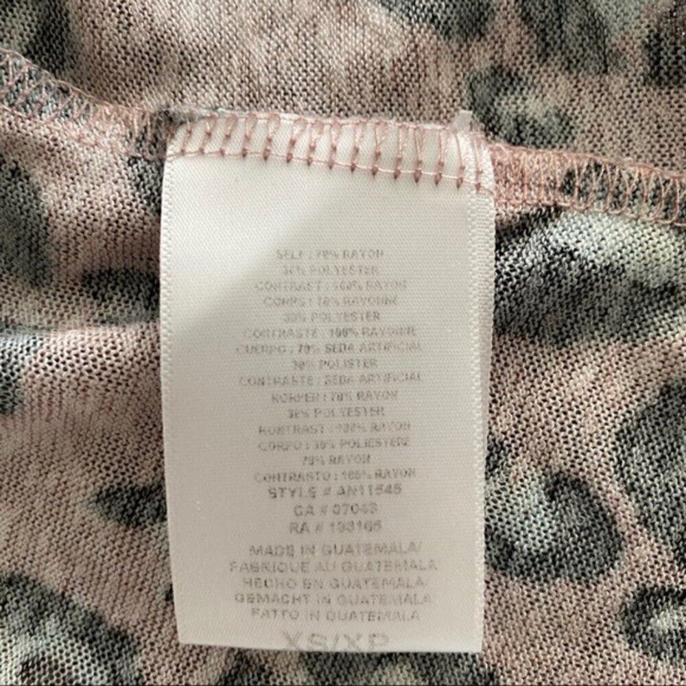 Anthro Pink Leopard Print Pattern Distressed Top - image 5